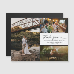Agradecimento de casamento com foto simples e mode