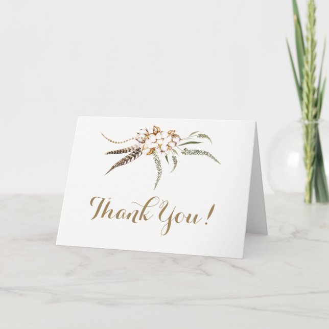 Agradecimento de casamento com grinalda de algodão (Frente)