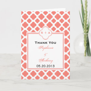 Agradecimento de Casamento com Padrão Quatrefoil R