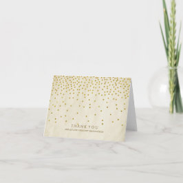 Agradecimento de Casamento Confete Dourado Vintage