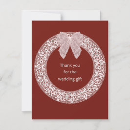 Agradecimento de Casamento Coroa de Renda Elegante