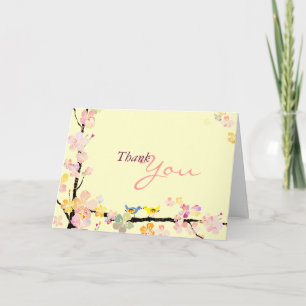 Agradecimento de Casamento Creamy Kissing Birds