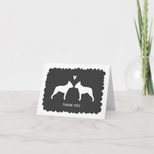 Agradecimento de Casamento de Boston Terriers