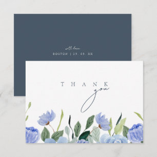 Agradecimento de Casamento de Flor Silvestre Azul