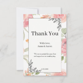 Agradecimento de Casamento de Jardim de Primavera