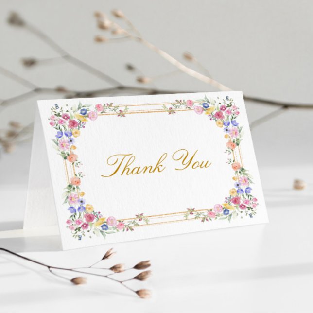 Agradecimento de Casamento de Jardim Floral Elegan (Criador carregado)