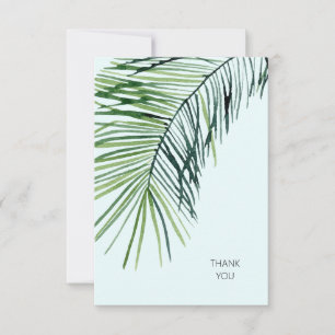 Agradecimento de Casamento de Palma Tropical Azul