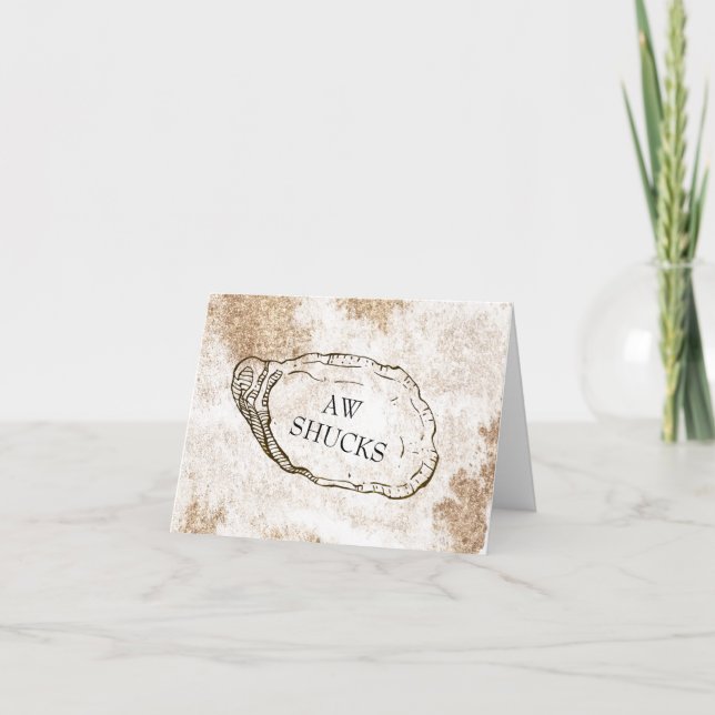 Agradecimento de Casamento de Praia com Ostras em  (Frente)