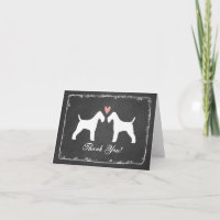 Agradecimento de Casamento de Wire Fox Terriers