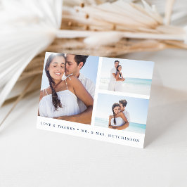 Agradecimento de Casamento em Colagem de Fotos Azu