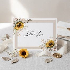 Agradecimento de Casamento Floral Elegante de Outo