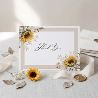 Agradecimento de Casamento Floral Elegante de Outo