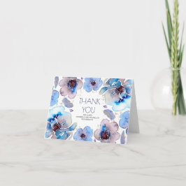 Agradecimento de Casamento Floral em Aquarela Boho