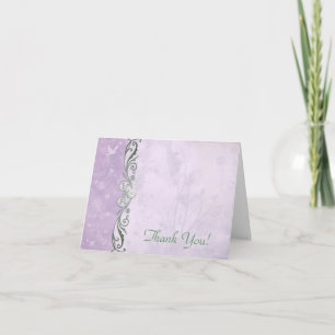 Agradecimento de Casamento Floral Lavanda e Verde