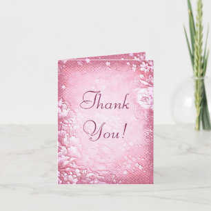 Agradecimento de Casamento Floral Rosa Antigo Vint
