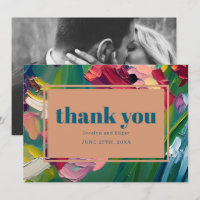 Agradecimento de Casamento Groovy Deco Pintura