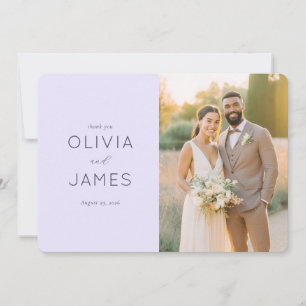 Agradecimento de Casamento Lavanda Elegante