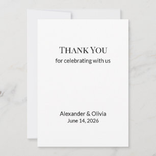 Agradecimento de Casamento Minimalista Moderno Pre