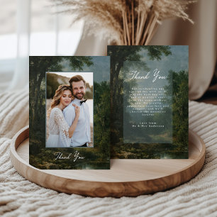 Agradecimento de Casamento Paisagem Arte Romântica