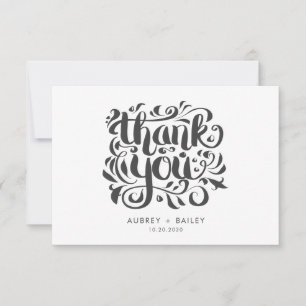 Agradecimento de Casamento Personalizado com Calig