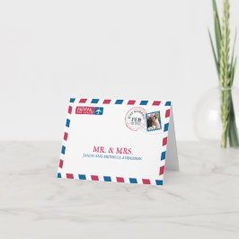 Agradecimento de Casamento por Correio Aéreo