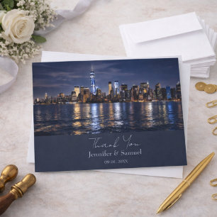 Agradecimento de Casamento Romântico com Paisagem 