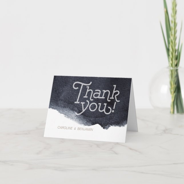 Agradecimento de casamento simples moderno em aqua (Frente)