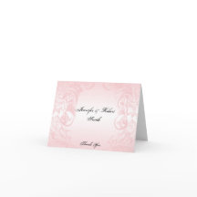 Agradecimento de Casamento Vintage Rosa Floral