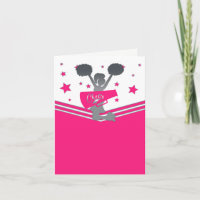 Agradecimento de Cheer-leading Estrelas Prata Rosa