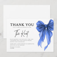 Agradecimento de Chuveiro de Noiva com Laço Azul