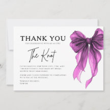 Agradecimento de Chuveiro de Noiva com Laço Roxo