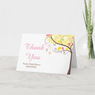Agradecimento de Chuveiro de Noiva Floral Amarelo