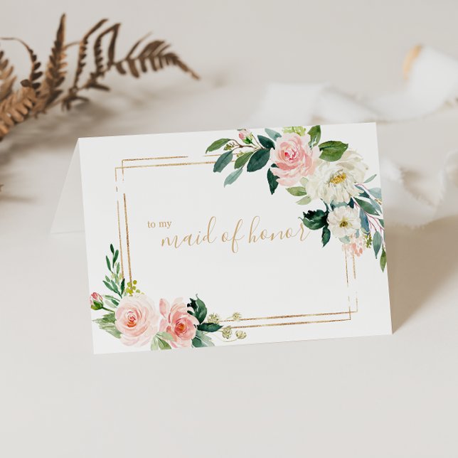 Agradecimento de Dama de Honra Geométrico de Verde (Criador carregado)