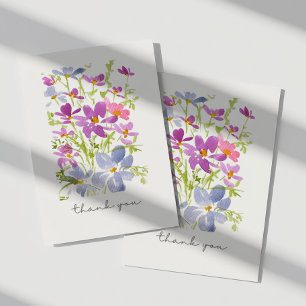 Agradecimento de Flor Silvestre em Aquarela Rústic
