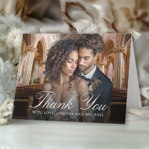 Agradecimento de Foto de Casamento Elegante
