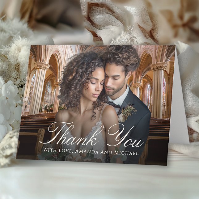 Agradecimento de Foto de Casamento Elegante (Criador carregado)