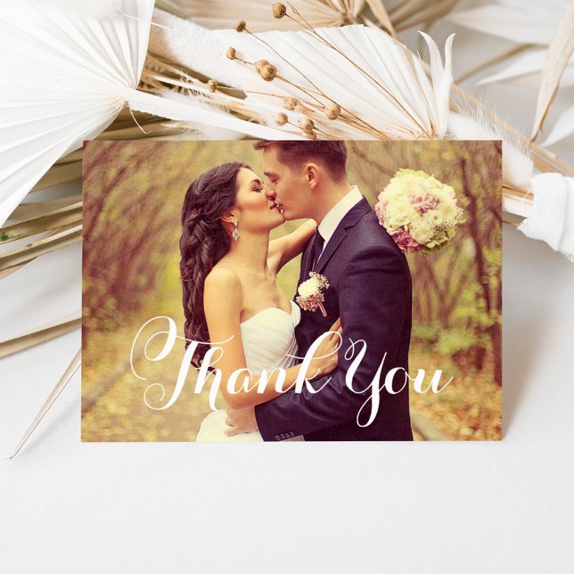 Agradecimento de Foto de Casamento em Letra Branca (Criador carregado)
