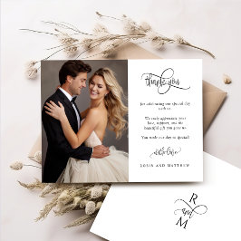Agradecimento de Foto de Casamento Moderno e Român