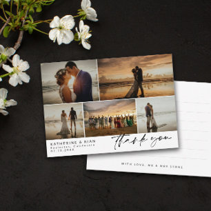 Agradecimento de Fotos de Casamento com Letra de A