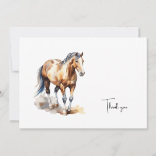 Agradecimento de Funeral de Cavalo em Aquarela