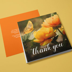 Agradecimento de Funeral Flores Laranja Amarelo