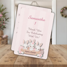 Agradecimento de Primeiro Aniversário de Páscoa -