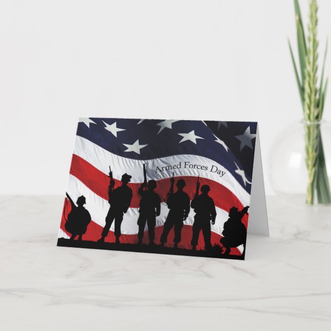 Agradecimento Dia das Forças Armadas com Cartão de Sinalizador (Frente)