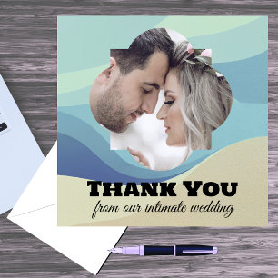 Agradecimento do Nosso Casamento Íntimo Boho Elope