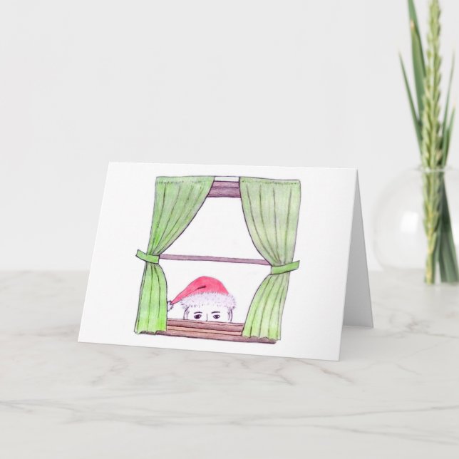 Agradecimento Ele sabe... Cartão de Natal de vazio (Frente)