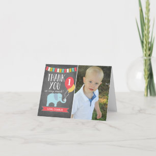 Agradecimento Elefante de Idade Personalizada   Cartão de Agrade
