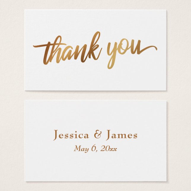 Agradecimento em Favor de Casamento em Script Fals (Frente & Verso)