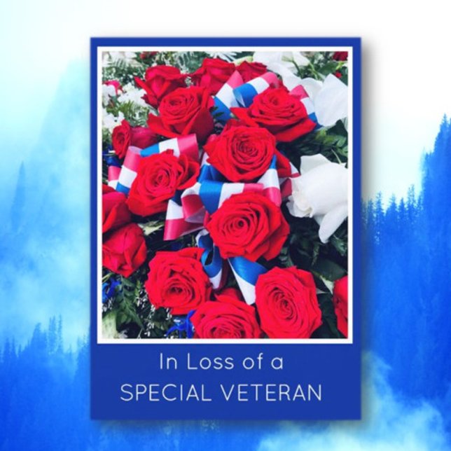 Agradecimento Em Perda de um Cartão de condolências Veterano Esp (Criador carregado)