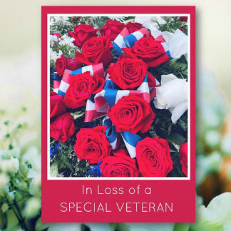 Agradecimento Em Perda de um Cartão de condolências Veterano Esp