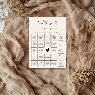 Agradecimento Encontre o Jogo de Bingo de Convidado Cartão de Ch